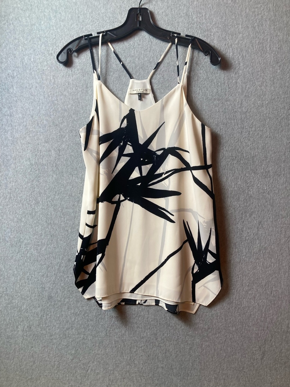 Halston Heritage Cream & Black Printed Cami women M